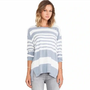 Vince 100% cotton striped lightweight sweater